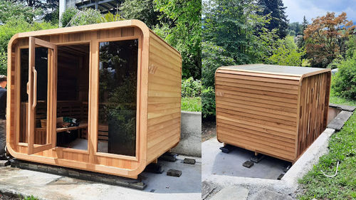 Customer photo review of Smartmak® Wood Outdoor Square Sauna Room Square 1