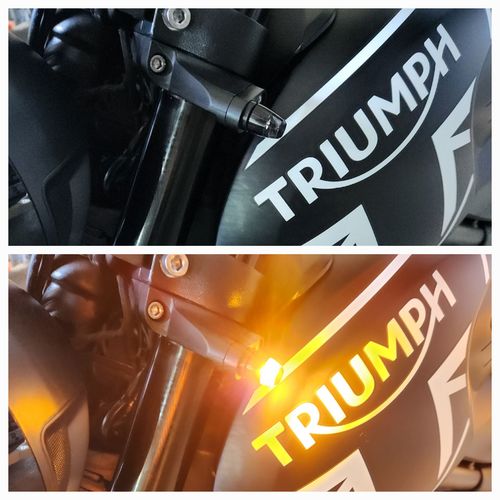 Customer photo review of Triumph Trident 660 Plug & Play Turn Signal Kit