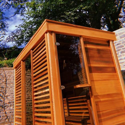Customer photo review of Smartmak® Modern Box Outdoor Sauna Square 2
