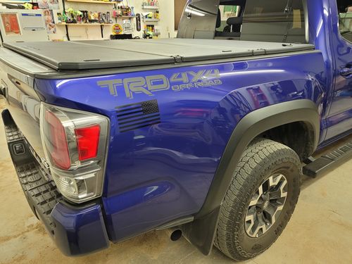 Customer photo review of TRD 4x4 off-road vinyl decal for 2016-2022 Toyota Tacoma Tundra