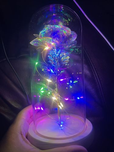Customer photo review of Galaxy Rose Flowers — LITLAMP™