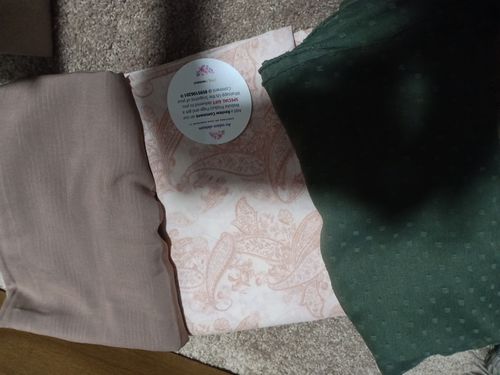 Customer photo review of Beige Paisley Cotton Print Hijab