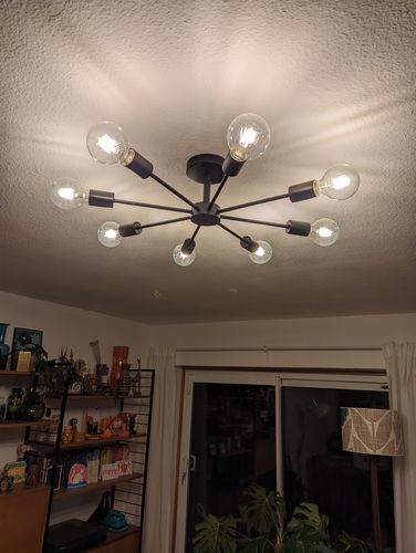 Customer photo review of 8-Light Sputnik Semi Flush Ceiling Light