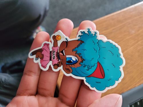 Customer photo review of Black Bulma Sticker
