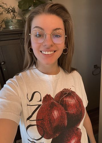 Customer photo review of Gold Wave Hoop Clip-On Earrings