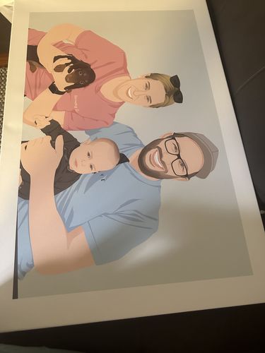 Customer photo review of Custom Hand-Drawn Illustration