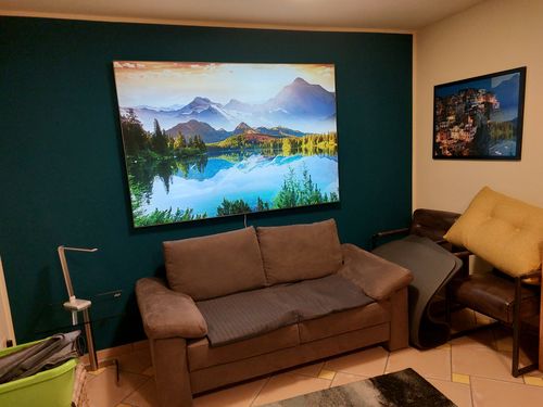 Customer photo review of Leuchtbild | Sonniger Tag am Bergsee | Querformat