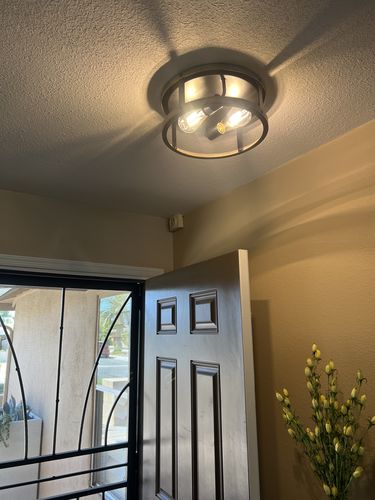 Customer photo review of Farmhouse Drum Flush Mount Light