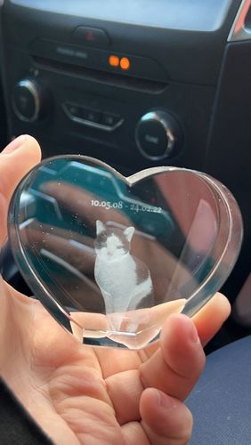 Customer photo review of Hjerte formet krystall 4 typer.