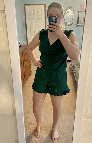 Customer photo review of ginger swim romper