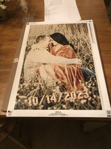 Customer photo review of Custom Diamond Painting Kits for Adults DIY 5D - Photo Diamond Art Shipped from USA