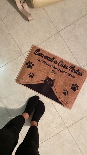 Customer photo review of Tappeto personalizzato con Cani & Gatti