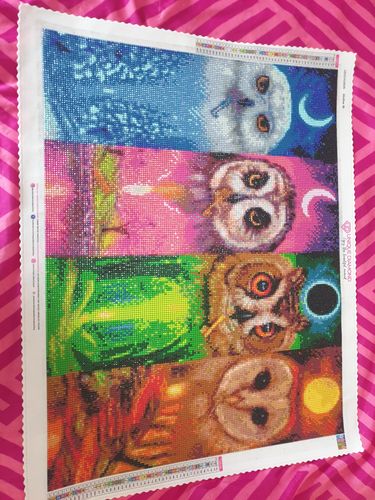 Customer photo review of 5D Diamond Painting vier Jahreszeiten Eule