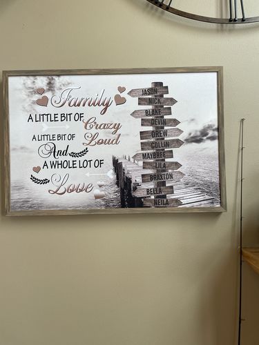 Customer photo review of Family A Little Bit Of Crazy - Personalized Canvas - Gift For Family