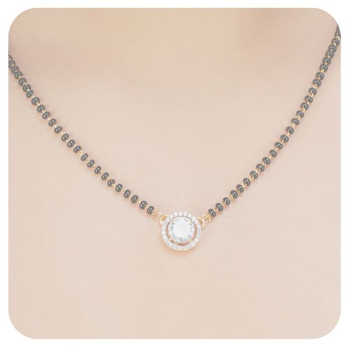 Customer photo review of MANGLAL SUTRA ROUND ZIRCON SET