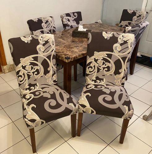 Customer photo review of Stretchable Chair Covers, Premium Black