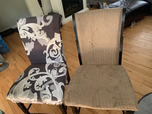 Customer photo review of Stretchable Chair Covers, Premium Black