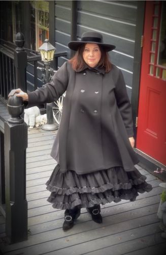 Customer photo review of CARMEN Black Cotton Maxi Dress