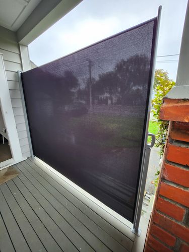 Customer photo review of Patio Screen Retractable Side Awning 2m x 3m