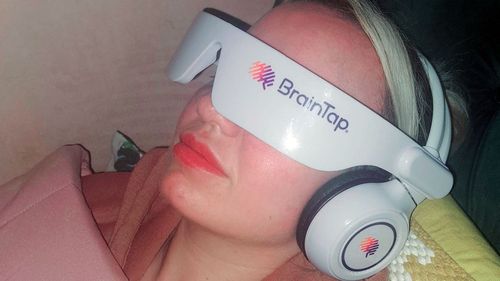 Customer photo review of Braintap Headset - Light & Sound Therapy