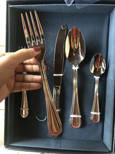 Customer photo review of Faqueiro 30 Peças Aço Inox Avalon Wolff