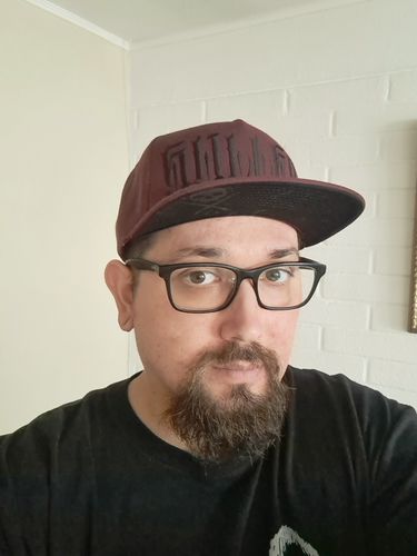 Customer photo review of STRAIGHT UP MAROON SNAPBACK