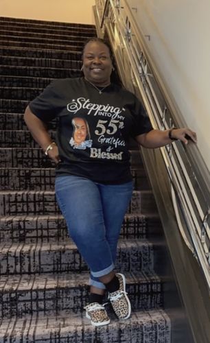Customer photo review of Custom Birthday Shirts, Chapter 55, Fabulous Since 1968 55th Birthday Unique T Shirt For Woman, Her Gifts For 55 Years Old