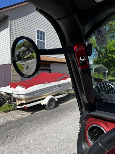 Customer photo review of JL/JLU A-Pillar Side Jeep Mirrors with Base Mount Driver AND Passenger