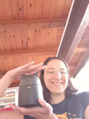 Customer photo review of Boîte à soupe bento en acier inoxydable oreilles de chat | Noir