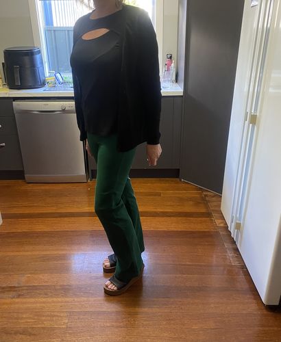 Customer photo review of Impact Flare Fit Jeans - Emerald