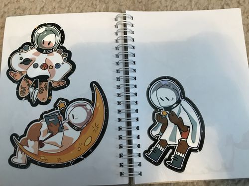 Customer photo review of Cute Space Ghost Stickers! : V5