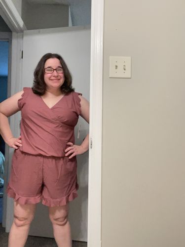 Customer photo review of ginger swim romper