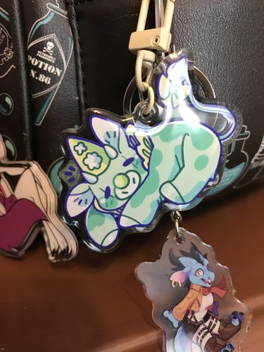 Customer photo review of Cow Clown Keychains