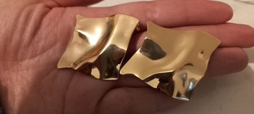 Customer photo review of Aretes dorados