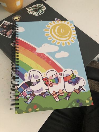 Customer photo review of Pride Parade Ghosts Notebook