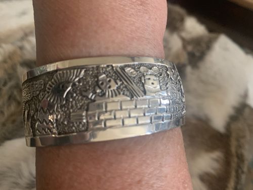 Customer photo review of Native American Sterling Kachinas & Mudhead Storyteller Bracelet For Women
