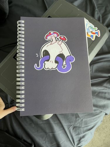 Customer photo review of Snakes in Skulls Reusable Sticker Book