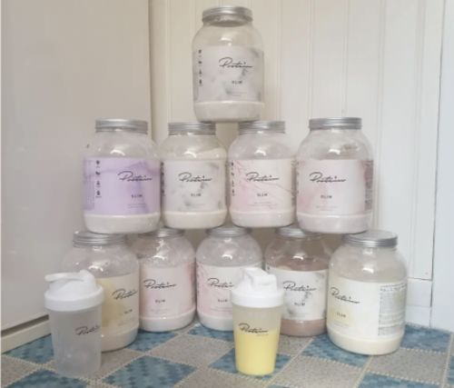 Customer photo review of Slim Meal Replacement | 34 Meals + Free Pink Shaker