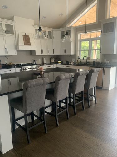 Customer photo review of Tinga 24" Counter Stools (Set of 2) - Grey
