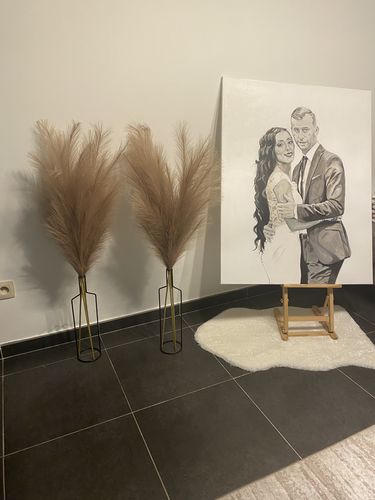 Esra D. review of Faux Pampas 110cm (3 stengels)- Natuurlijk Bruin image 1 out of 1