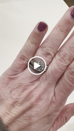 Customer video review of Half Bezel Moissanite Channel Set Side Stones Engagement Ring
