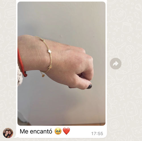 Customer photo review of PULSERA SIS BAÑO DE ORO