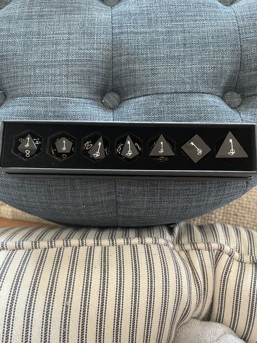 Customer photo review of Custom Artwork/Font Style on Dice Set