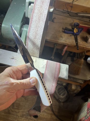 Customer photo review of 2 X 72 Inch Flexible Ceramic Sanding Belts, 6 Pack