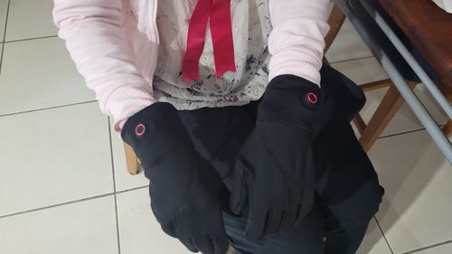 Customer photo review of Toasty Touch® Ultra Thin Heated Gloves