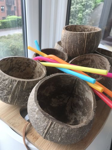 Customer photo review of Round Large Semi Polished Coconut Shell
