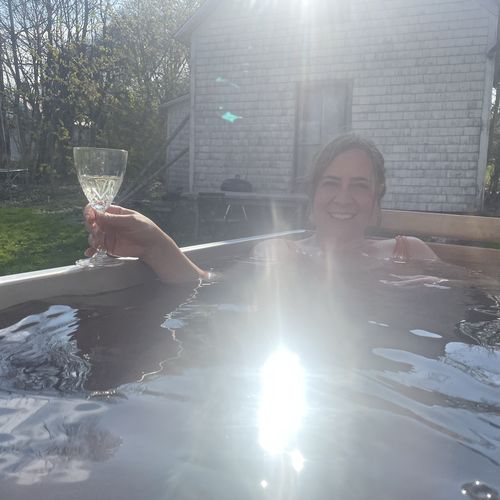 Customer photo review of Wood Burning Hot Tub