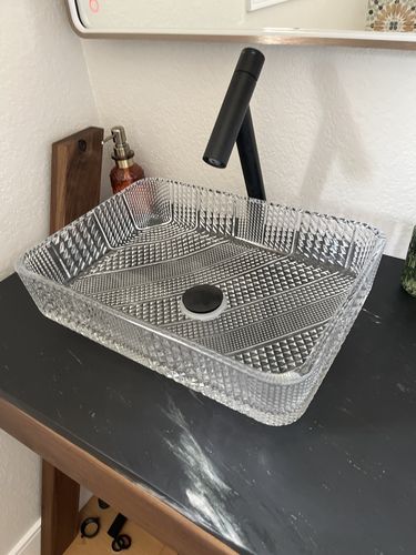 Customer photo review of Vector Bathroom Sink Faucet Single Handle Hole