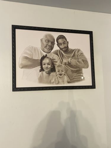 Customer photo review of Black & White pencil 🇬🇧 50 x 70cm Portraits