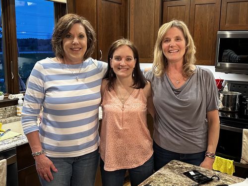 Customer photo review of 3 Best Friend ASL Necklaces with Custom Initials